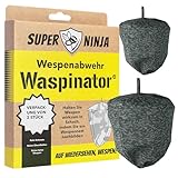Waspinator Wespenschutz, 2 Stücke, Wetterbeständiges Wespenabwehrmittel für den Außenbereich, Gartenköder/Falsche Wespe, Biene und Hornisse, ohne chemische Abschreckungsmittel