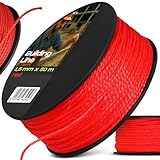 Instalguru Maurerschnur 1,5 mm x 50 m Richtschnur Seide Pflasterschnur Verlege Lotschnur Markierschnur Maurerseil Bau Schnur Bauleine Rot Langlebig Stärke Reißfest Kunststoff