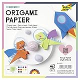 folia 8915 - Faltblätter 15 x 15 cm, 70 g/qm, 100 Blatt sortiert in 10 intensiven Farben - ideal zum Papierfalten und für andere kreative Bastelarbeiten