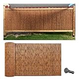 Bambusmatte Wetterfester Zaun für Balkon Pool & Garten Sonnenschutz Bambusabdeckung (160 x 1000 cm) Outdoor Sichtschutzlösung