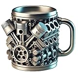 Weingläser - Becher - Kaffeetasse - Tassen, Personalisierter Edelstahlbecher Mit V8- Und V6-Motordesign, Edelstahlbecher Mit V8- Und V6-Motoren, Perfekt Für Autoliebhaber, 15oz Edelstahlbechers(V6)