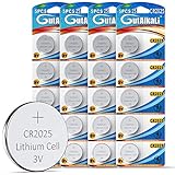 GutAlkaLi 20 Stück CR2025 3V Lithium Knopfzellen CR 2025 Batterien (CR2025-20 Stück)