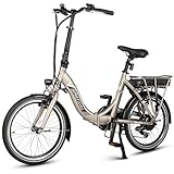 SPATIAL E Bike Klappard, 20 Zoll Faltrad Erwachsene, 40NM 250W Motor 36V 10.4Ah Batterie, 7 Gang Schaltung LCD Anzeige, Herren Damen City Ebike