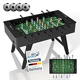 Artsport Tischkicker ProKick - Stabiler Kickertisch aus MDF, 11-gegen-11 Spielfläche, Anti-Rutsch-Griffe, Torzähler, für Kinder & Erwachsene – Schwarz