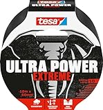 tesa Ultra Power Extreme Repairing Tape – Reparaturband mit extra starkem Halt auch auf rauen Oberflächen – wetterbeständig und handeinreißbar – 10 m x 50 mm