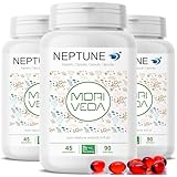 Moriveda NEPTUNE Krillöl Kapseln, 3 x 90 Softgels, 135-Tage-Vorrat, mit Omega-3 6 9 (EPA/DHA), Antioxidantien, Vitamin E & Cholin, MSC-zertifiziert & nachhaltig