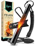 Der Feuerstahl Outdoor XXL I Mächtiger Feuerstein + Paracord Set, Extrem starker Funkenflug + Notfallpfeife, Magnesium Feuerstarter, Feuerstein Survival, Survival Ausrüstung, Outdoor Zubehör Survival