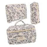 VALICLUD 3st Kosmetiktasche Zur Aufbewahrung Make-up-Taschen-Organizer Groß Reiseetui Für Make-up-Pinsel Reise-hautpflege-Organizer Make-up-Einkaufstasche Bettwäsche Aus Baumwolle