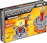 GEOMAG - MECHANICS 86 Teile - Magnetische Konstruktionsspiele für Kinder ab 5 Jahren - Bausteine mit 24 Kugeln, 29 Stäben, 13 Scheiben - Magnetische Bausteine - Hergestellt in der Schweiz