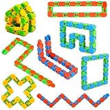 8 Stück 24 Links Wacky Tracks Snap and Click Toy Set, Wacky Tracks Schlange Anti-Stress Ketten Spielzeug, Mitgebsel Kindergeburtstag, Für Stressabbau - Anti-Stress Ketten Spielzeug.