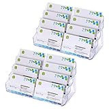 Btsky Visitenkartenhalter, Acryl, 2 Stück 8 Pocket