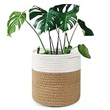 Tenn Well 20 cm Blumentopf mit Einsatz, Baumwolle, Innen-Pflanzgefäß, gewebter Aufbewahrungskorb für Zimmerpflanzen, Blumentopf und Heimdekoration (20 cm x 20 cm)