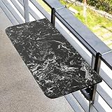 PLMNBQWE Klappbarer Balkon-Terrassentisch, Heimgeländer, Balkon-Hängetisch, Klappbarer Freizeittisch, Balkon-Klapptisch, Gartenterrassen-Klapptisch