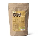 GymBeam Baobab Pulver - BIO Baobab Pulver, veganes Fruchtpulver, reich an Ballaststoffen, ideal für Getränke & Mahlzeiten, nährstoffreiches Superfood aus der Frucht des Baobabbaums, 200 g