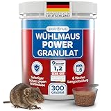 Wühlmaus Power Granulat 300 g - Wühlmäuse effektiv vertreiben mit Sofort- und Langzeitwirkung - Wühlmausgift-Alternative als Abwehr-Mittel gegen Wühlmäuse - aus deutscher Produktion