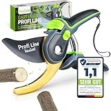 halmland® Premium Gartenschere mit scharfer SK5 Stahlklinge | Astschere, Pflanzenschere | schneidet Äste bis 20mm Durchmesser | Teflon-Antihaftbeschichtung | für große & kleine Hände | Grün