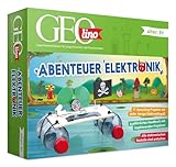 FRANZIS 67073 - GEOlino Experimentierkasten Abenteuer Elektronik, Set mit Solarmodul, LEDs, Solarmotor, Propeller, Handbuch und weiterem Zubehör, ab 8 Jahren, keine Vorkenntnisse nötig