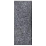 Hanse Home BT Carpet Bouclé Läufer – Küchenläufer rutschfest Teppichläufer Flachgewebe Kurzflor Teppich Küchenteppich für Flur, Küche, Wohnzimmer, Badezimmer, Bad – Anthrazit, 80x200cm
