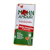 Mohn-Zwetschkenschokolade 65g - Zarte Bitterschokolade mit Schlagobers Mohn und Zwetschkenschnaps von Mohnwirt Neuwiesinger