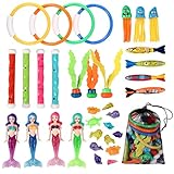 Tauchspielzeug-Set,35 Stück Tauchspielzeug für Kinder,Poolpartys für Strandspiele, Wassersport，Pool Spielzeug geeignet für Kinder im Alter von 3-12 Jahren