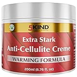 5Kind Extra Stark Anti-Cellulite Creme 200 ml – Natürliche wärmende Formel gegen Cellulite – Straffende Creme gegen Orangenhaut, effektive Cellulite-Behandlung - Beste hautstraffende Creme