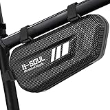 Fahrradtasche Rahmen Rahmentasche Fahrrad Wasserdicht - Rahmentaschen Hartschalen für Fahrradrahmen Tasche ca.1,5L 27*12*7cm mit Reflektierend Logo Oberrohrtasche Lenkertaschen Satteltaschen