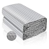 Isolierfolie Dämmfolie, Doppelseitige Aluminiumfolie Isolierung Dachisolierung Heizkörper Reflexionsfolie für Dächer Fenster Rohre Böden (3m×60cm)