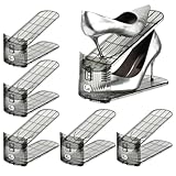 Generico Schuhablage – 6 Stück platzsparende Schuhe, stapelbar, doppelstöckig, für Garage, Haus, Eingang, Wand, Schrank, Bett