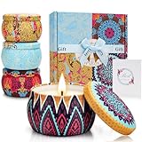 Geschenkset Frauen Duftkerzen,Kerzen Geschenke für Frauen,Kerze Duft als Geburtstag Geschenk,Duftkerze Set für Mütter,Frau,Freundin,Kerzenset zum Verschenken,Kerze Deko Geschenkideen