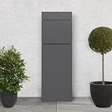 ML-Design Standbriefkasten freistehend, Anthrazit, aus rostfreiem Stahl, 39,5x14,1x115 cm, Abschließbar inkl. 2 Schlüssel, witterungsbeständig, modern, Briefkasten Postkasten Postbox, zum Aufschrauben