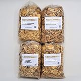 Landree Starter-Set Räucherchips 4 x je 2 Liter (Kirsche, Schwarzwälder, Buche, Esche) Späne Wood Chips für Grill Smoker BBQ