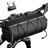 GXCROR Fahrrad Lenkertasche Vordertasche-Rahmentasche Fahrrad mit Schultergurt- Bikepacking Oberrohrtasche [2,4 Liter] 100% Wasserdicht-Fahrradzubehör für Mountainbike und Rennrad