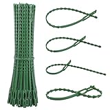 Mesee 150 Stück Verstellbarer Pflanzenbinder, Flexible Twist Ties, Kabelbinder Pflanzen, Garten Drehbinder, Wiederverwendbar Mehrzweck Pflanzenbinder Befestigungsset für Garten, Pflanzen, Baumstützen