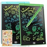 [2 Stück] 8,5 Zoll buntes LCD-Schreibtablett, löschbares Zeichenbrett, Kindergeschenk, Grafiktablett für Spiele für 2 3 4 5 6 7 Jahre (Grün und Blau, 2 separate Packungen)