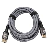 Denash Hochauflösendes DisplayPort 2.1 Kabel 16K bei 30 Hz 40 Gbit/S 3D Dynamic HDR DisplayPort HD -Kabel für Grafikkarten und Monitore