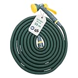 Steuber Flexibler Gartenschlauch Platinum GREEN mit 8 Sprühkopf-Funktionen, 33m, TÜV Süd Siegel, mit Innen- & Außenadapter