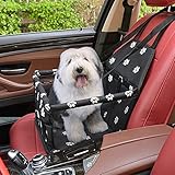 MILEEO Hunde Autositz Faltbarer Hundesitz Haustier Booster Autositz Auto-Matte Mit Sicherheitsleine und Faserstützstange Anti-Kollaps, Hundeautositz Perfekt für Kleine Mittlere Hunde