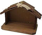 FADEDA Stall mit Komet/Höhe:15 cm/handbemalt/detailgetreue Krippen Figuren - Weihnachten Tisch Dekoration Krippe Zubehör
