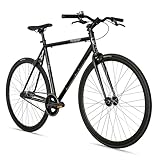 Bergsteiger Kyoto 28 Zoll Singlespeed Fixie Fahrrad, Aluminium Rahmen, Flip-Flop-Nabe, Retro-Design, Fixed Gear, Urban Bike für Herren & Damen