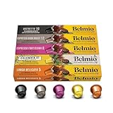 Belmio Kaffeekapseln Nespresso Kompatibel, Intensitätsmix Pack, kräftig geröstete Kaffeekapseln, Intensität 5 bis 12, Authentische belgische Qualität, 5 Geschmacksvarianten, 50 Kapseln