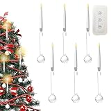Knowlife Christbaum-Kerzen Zum Anklippen | Batteriebetriebene LED-Kerzen Ohne Flamme | Zubehör Mit Fernbedienung Für Zuhause Fensterbank Kamin Garten Terrasse