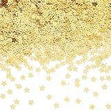 HOBBIESAY 10000 Goldene Stern Pailletten, 5mm x 5mm x 0.2mm, PVC-Material, zum Nähen und Basteln