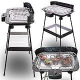 BITUXX Elektrischer Grill Standgrill Balkongrill Gartengrill Elektrogrill 2200 Watt auch als Tischgrill verwendbar