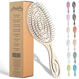 Ninabella Haarbürste ohne Ziepen für Damen, Herren & Kinder - Entwirrbürste für Locken, lange & nasse Haare - Nachhaltige Detangler Bürste mit Spiralfeder aus recyceltem Material - Hair Brush Cream