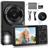 HERBYD 4K 64MP Digitalkamera mit Dual-Kameras Vorne und Hinten, Autofokus Kamera Fotokamera Kompakte Vlogging Kamera 2,8 Zoll Bildschirm, 18X Digitalzoom, 32G Karte für Kinder, Jugendliche, Anfänger