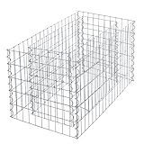 ESTEXO Hochbeet Gabionenhochbeet Gabione Pflanzkorb Drahtgitter Steinkorb Verzinkt Korb Stahlgabione Stahlkorb Metallbeet Metallhochbeet (180x50x50 cm)