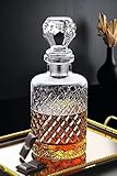 Glasdeckelkaraffe, handgefertigter Whisky-Service, Krug, Schnapsflasche, Getränkebar, Kristallkaraffe, Heimdekoration, Wasserkrug, Timeless Special Series (1250 ml) (Diamant-Haube)