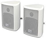 Audibax Pícolo PR-41W Pareja Altavoces Estantería HiFi y Sonorización 75 W Soporte Pared Incluido Blanco