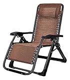 JYARZ Liegestuhl Sonnenliege Garten Liegestuhl Für Die Mittagspause, Tragbar, Zusammenklappbar, Für Den Sommer, Freizeit, Nickerchen, Für Ihre Eltern Strandliege Wohnzimmer(Brown)