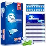 Soodyoow 28 Strips Whitening Strips, Zahnaufhellung, Bleaching Zähne White Stripes Zähne, Professionelle zahnweiss bleaching stripes, für Zahnschmelz mit Minzgeschmack